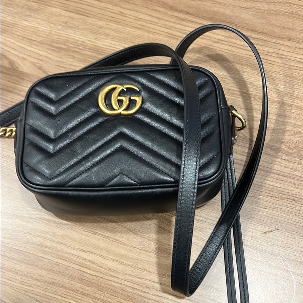 Gucci Black Leather Crossbody Bag